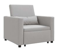 vidaXL Canapé Lit Simple Gris Nuage 90 x 165 x 87 cm Tissu, Canapé-lit Convertible, Fauteuil résistant, Assise Moderne pour Le Salon, Meuble Multi-usages, Parfait pour Vos invités