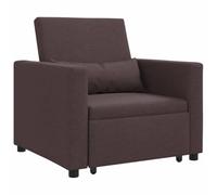 vidaXL Canapé Lit Simple Marron foncé 90 x 165 x 87 cm Tissu, Canapé-lit Convertible, Fauteuil résistant, Assise Moderne pour Le Salon, Meuble Multi-usages, Parfait pour Vos invités