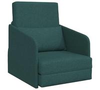 vidaXL Canapé-lit de Sol 2-en-1 Vert foncé 65x80x83 cm Tissu