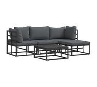 vidaXL Canapé Lounge pour Jardin - Moderne, idéal pour la terrasse, en Aluminium résistant aux intempéries, Style Contemporain