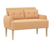 vidaXL Canapé Love Seat avec capitonnage en Boutons Beige Bouclé,