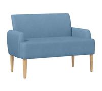 vidaXL Canapé Love Seat avec capitonnage en Boutons Bleu,
