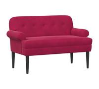 vidaXL Canapé Love Seat avec capitonnage en Boutons Bordeaux,