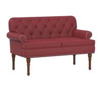 vidaXL Canapé Love Seat avec capitonnage en Boutons Bordeaux,