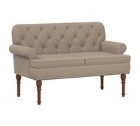 vidaXL Canapé Love Seat avec capitonnage en Boutons Cappuccino