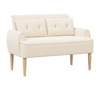 vidaXL Canapé Love Seat avec capitonnage en Boutons Crème Bouclé,