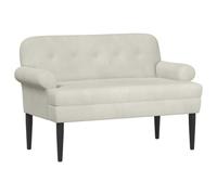vidaXL Canapé Love Seat avec capitonnage en Boutons Crème Velours (V),