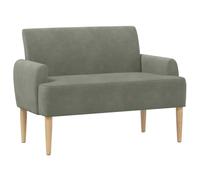 vidaXL Canapé Love Seat avec capitonnage en Boutons Gris Clair,