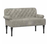 vidaXL Canapé Love Seat avec capitonnage en Boutons Gris Clair,
