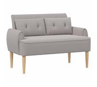 vidaXL Canapé Love Seat avec capitonnage en Boutons Gris Clair Bouclé