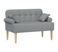 vidaXL Canapé Love Seat avec capitonnage en Boutons Gris Clair Tissu,