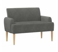 vidaXL Canapé Love Seat avec capitonnage en Boutons Gris foncé,