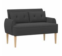 vidaXL Canapé Love Seat avec capitonnage en Boutons Gris foncé Bouclé
