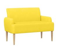 vidaXL Canapé Love Seat avec capitonnage en Boutons Jaune Clair,