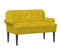 vidaXL Canapé Love Seat avec capitonnage en Boutons Jaune Velours,