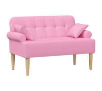 vidaXL Canapé Love Seat avec capitonnage en Boutons Rose Tissu,