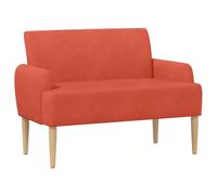 vidaXL Canapé Love Seat avec capitonnage en Boutons Rouge Orange,