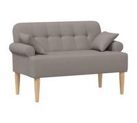 vidaXL Canapé Love Seat avec capitonnage en Boutons Taupe Tissu,