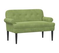vidaXL Canapé Love Seat avec capitonnage en Boutons Vert Clair,