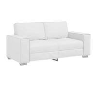 Canapé loveseat blanc 140 cm en simili cuir
