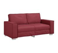 vidaXL Canapé Loveseat Rouge Vin 140 cm en Similicuir