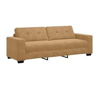 vidaXL Canapé Marron 221 x 78 x 80 cm Tissu, Canapé rectangulaire Moderne, Tissu Durable, Design Respirant, Meuble Minimaliste Confortable