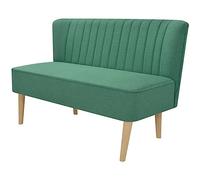 vidaXL Canapé Meuble Sofa pour Salon Bureau 117 x 55,5 x 77 cm Tissu Vert