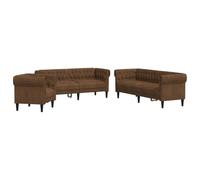 vidaXL Canapé Moderne Marron, Une Place, Tissu Lisse avec capitons. Accoudoirs Confortables et Pieds Noirs en synthétique. Fini Mat, Parfait pour Un Salon. Canapé au Style Minimaliste.