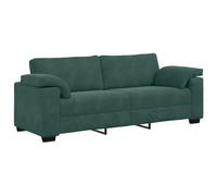 vidaXL Canapé modulable 3 places en velours vert foncé 220 x 77 x 82 cm