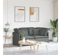 Vidaxl Canapé Modulaire Avec Coussins En Tissu Gris Foncé Gris