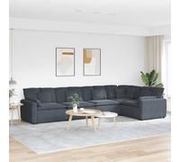Vidaxl Canapé Modulaire Avec Coussins En Velours Gris Foncé Gris