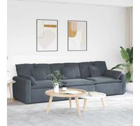 Vidaxl Canapé Modulaire Avec Coussins Gris Foncé Gris