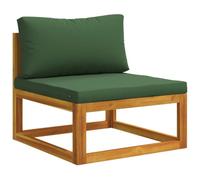 vidaXL Canapé modulaire central avec coussins 100 % polyester acacia solide