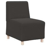 vidaXL Canapé modulaire sans accoudoirs Gris foncé 55 cm Tissu bouclé Aspect Laine