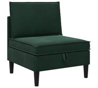 vidaXL Canapé moyen avec rangement vert foncé velours, salon, canapé moderne, siège en velours chic, rectangulaire, espace spacieux, meubles pratiques et élégants