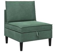 vidaXL Canapé moyen avec rangement vert mer velours, salon, canapé moderne, siège en velours chic, rectangulaire, espace spacieux, meubles pratiques et élégants