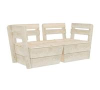 Vidaxl Canapé Palette À 2 Places De Jardin Bois D'épicéa Imprégné