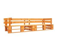 vidaXL Canapé Palette à 2 Places de Jardin Marron Miel Sofa Extérieur Bois