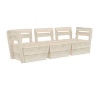 Vidaxl Canapé Palette À 3 Places De Jardin Bois D'épicéa Imprégné