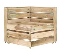Vidaxl Canapé Palette D'angle De Jardin Bois De Pin Imprégné