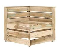 Vidaxl Canapé Palette D'angle De Jardin Bois De Pin Imprégné