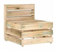 vidaXL Canapé palette de milieu de jardin Bois de pin imprégné