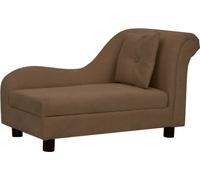 Vidaxl Canapé Pour Chien Avec Oreiller Marron 83x44x44 Cm Peluche