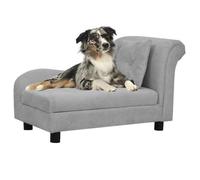 vidaXL Canapé pour chien avec oreiller Gris 83x44x44 cm Peluche 171100