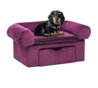 Canapé pour chien avec tiroir Bordeaux 75x50x38 cm Peluche