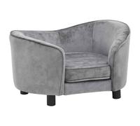 vidaXL Canapé pour Chien Gris 69x49x40 cm Peluche Sofa pour Chat Animaux