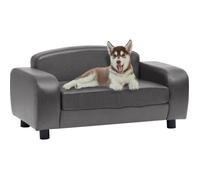 vidaXL Canapé pour Chien Gris 80x50x40 cm Similicuir Sofa pour Chat Animaux 170964