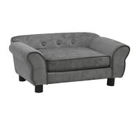 Vidaxl Canapé Pour Chien Gris Foncé 72x45x30 Cm Peluche