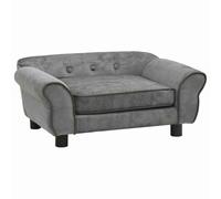 vidaXL Canapé pour Chien Gris Foncé 72x45x30 cm Peluche Sofa Chats Animaux