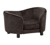 Vidaxl Canapé Pour Chien Marron 69x49x40 Cm Peluche